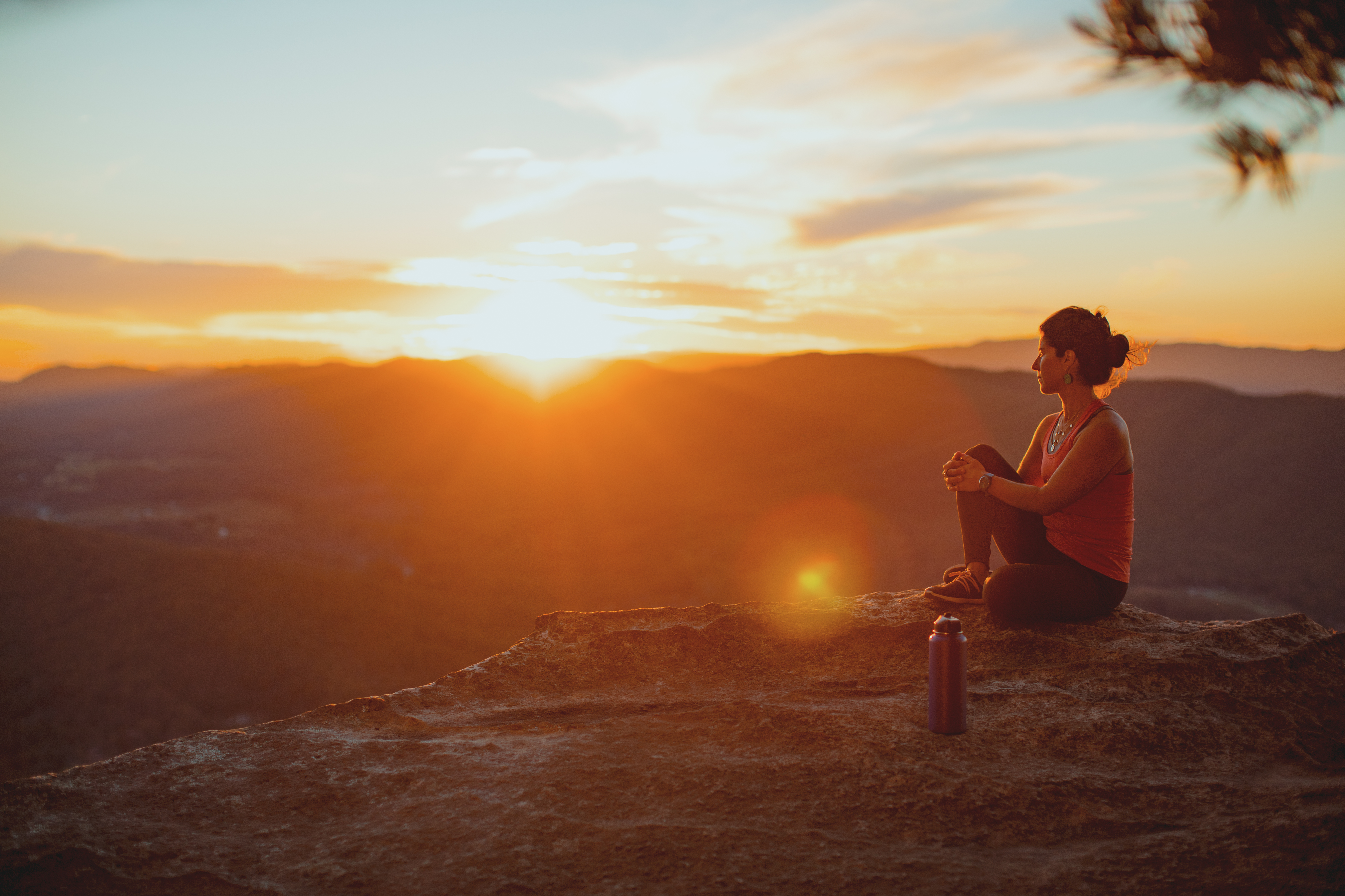 Person on a mountain overlook