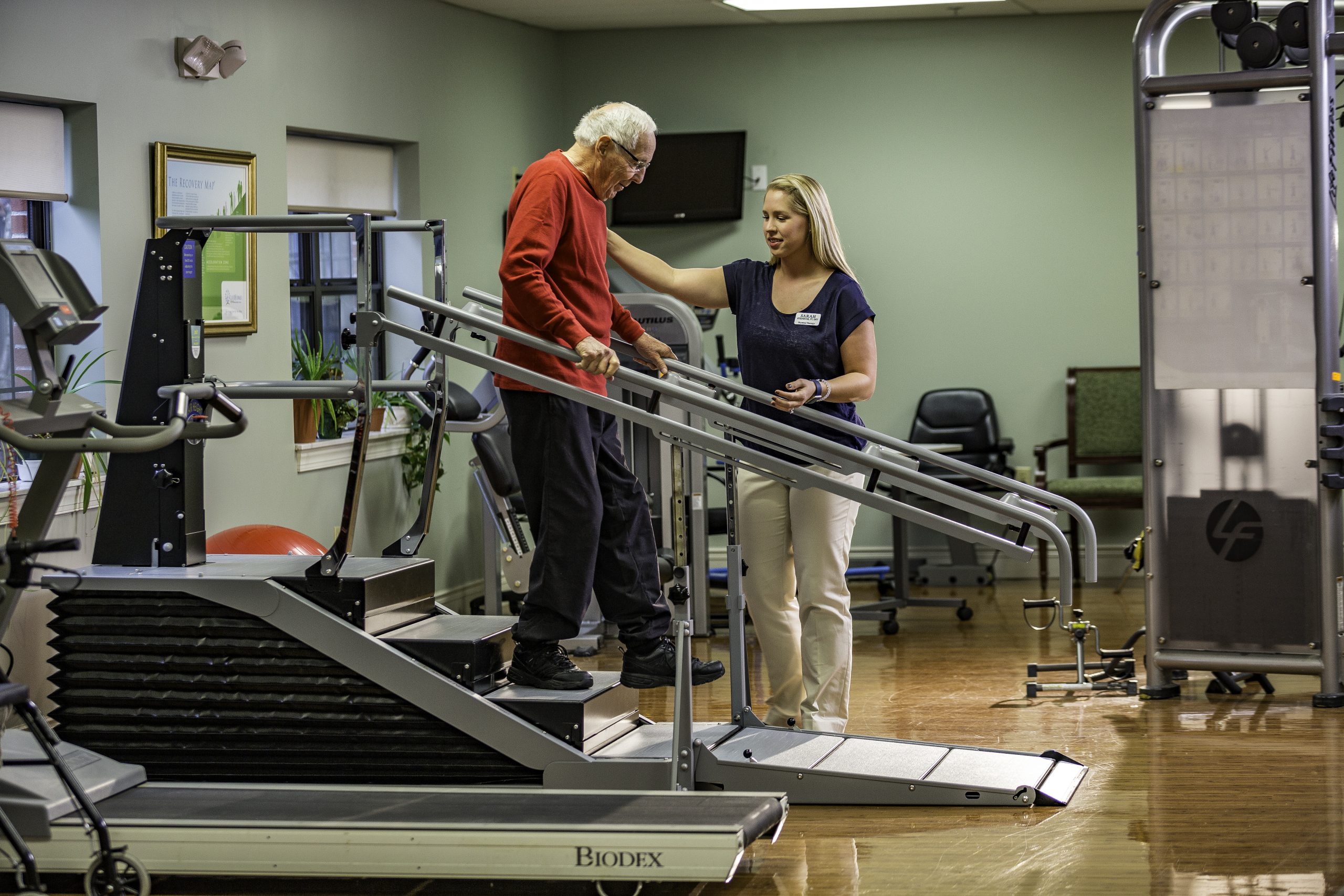 Workers in rehabilitation or training facility